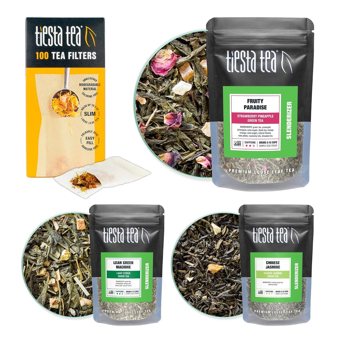 Tiesta Tea Premium Starter Loose Leaf Sampler Kit - Classic Tea Blends