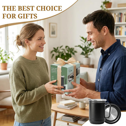 Temperature Control Coffee Mug, 16.9oz Smart Coffee Cup Warmer Heated Mug, 2-in-1 Cooling Cup (Cooling&Heating) Hot up to 131°F, Auto Shut Off for Home Office Birthday