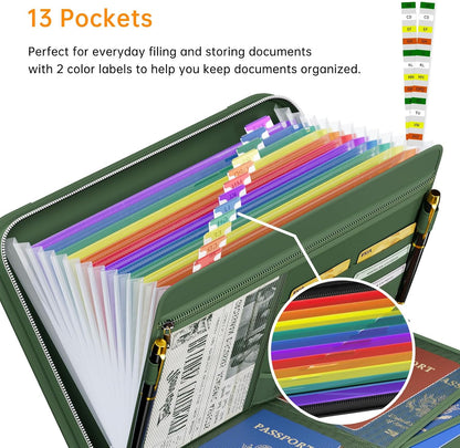 Tamfile Fireproof Accordion File Organizer, Expanding File Folder