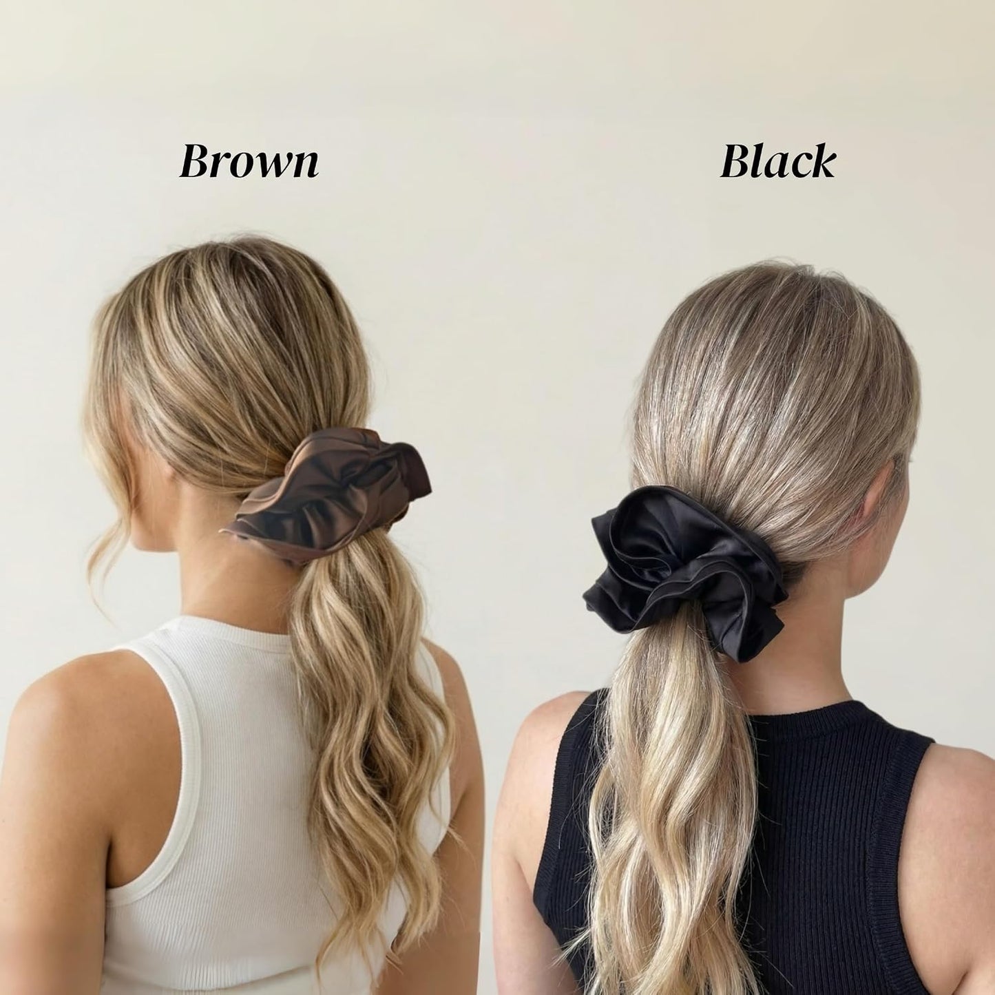4 Pieces Jumbo Satin Silk Scrunchies for Women 7.2 Inches Large Oversize Scrunchies For Thick Hair Elastic Hair Ties (Pink Mix)