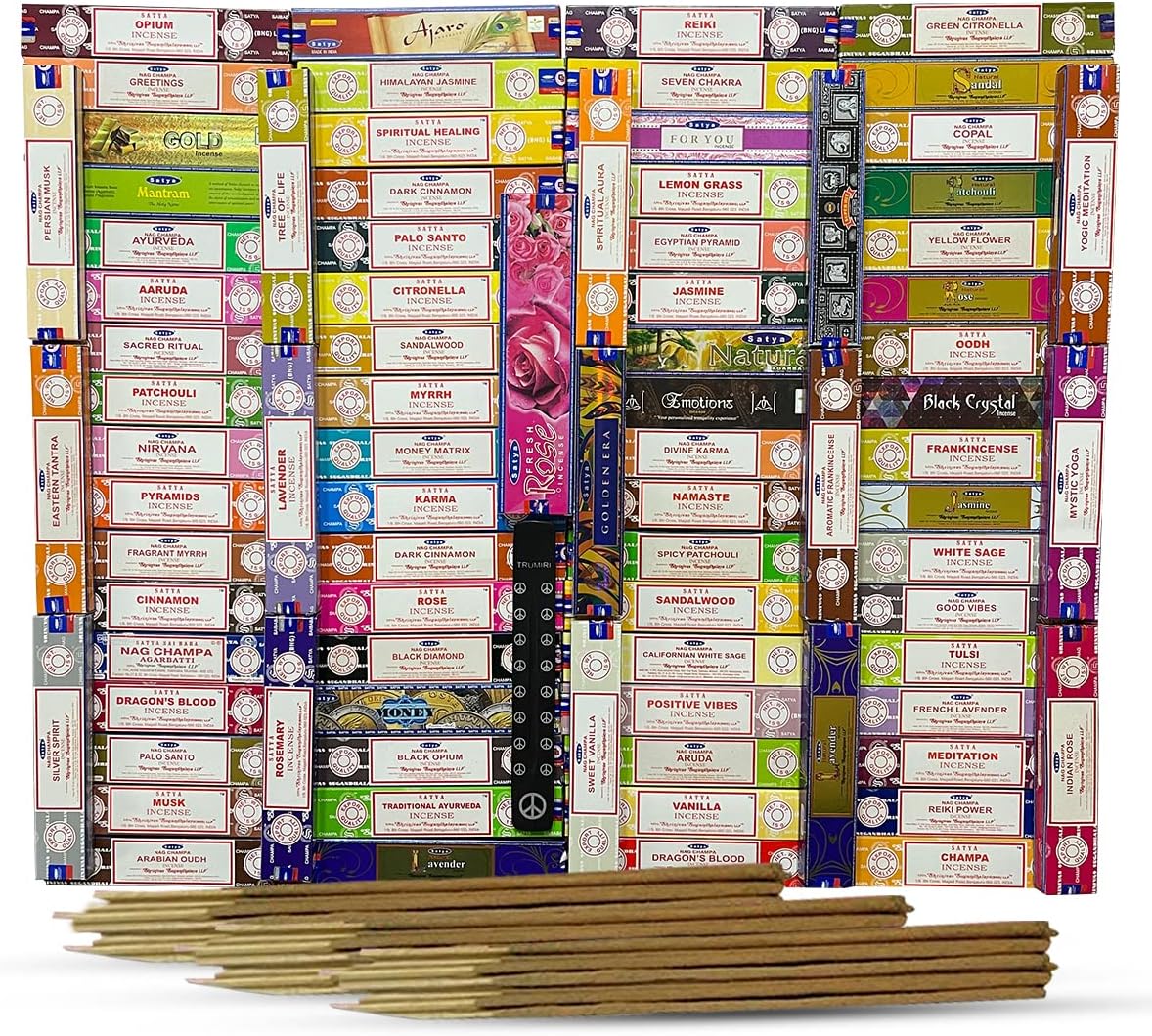 TRUMIRI Incense Stick Holder Bundle with Satya Sai Baba Nagchampa 250g Bulk Incense Sticks Nag Champa Agarbatti - Pack of 1 (Approx 250 Insence-Sticks)