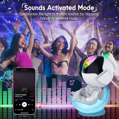 Rossetta Astronaut Galaxy Star Projector Night Light Projector for Kids | 29 Lighting Effects, Night Light Mode, Magnetic Head, Remote Control, Auto-Off Timer, Gifts for Kids, Adults, Party, Birthday