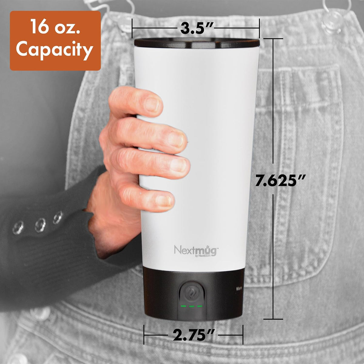 Nextmug Go - Temperature-Controlled, Self-Heating Travel Mug