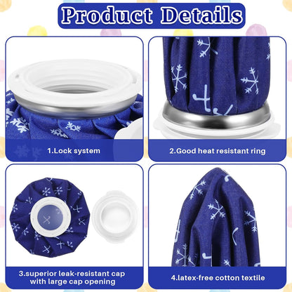 Honoson 4 Pack Reusable Ice Pack for Injuries, Ice Bags Hot Water Bag for Hot & Cold Pain Relief No-Leak Elastic Breathable for Muscle, Joint Pain Swelling, Sports & Home Use(Cute Fruit Style)
