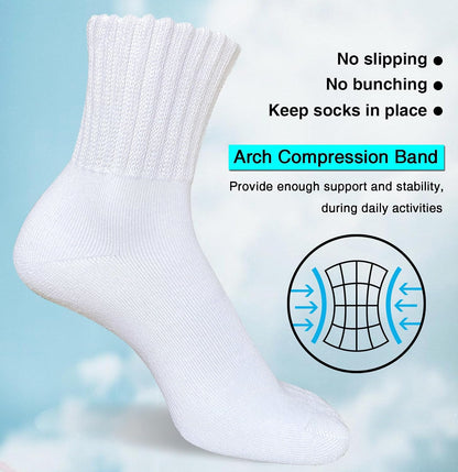 suaskk Womens Cozy Solid Thick Cushioned Thermal Crew Boot Socks 4 Pairs | Soft and comfortable, Arch Support, Non-Slip, Sturdy and durable