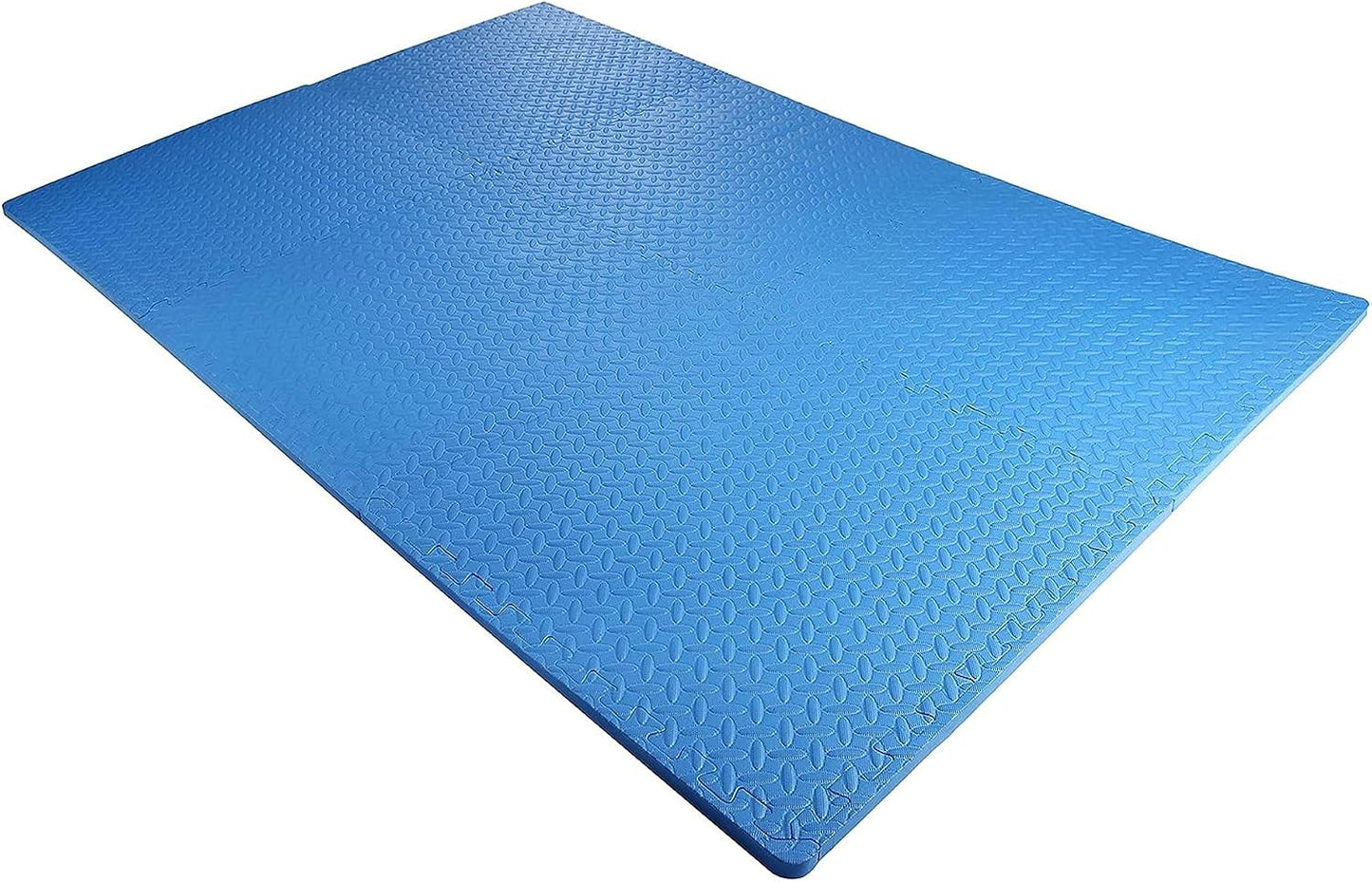 BalanceFrom Puzzle Exercise Mat 1/2" Thick, EVA Interlocking Foam Floor | Tiles for Home Gym, Mat for Home Workout Equipment, Floor Padding for Kids, Black, 24 in x 24 in x 1/2 in, 144 Sq Ft-36 Tiles