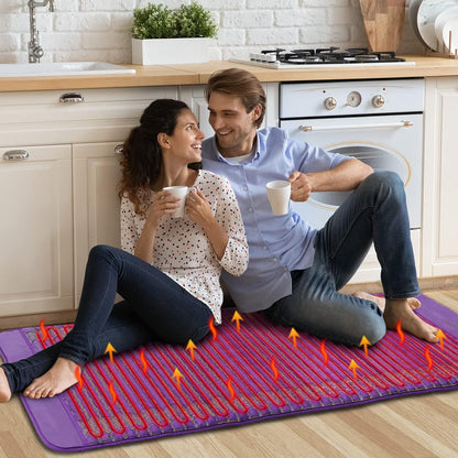 UTK Far Infrared Heating Pads for Back, 5X Pain Relief Amethyst Heating Pad for Sciatica, Waist, Abdomen, Thigh, Hip, Hotter to 159℉, FSA-HSA Eligible, 4H Auto-Off, Gift for Women Men, 24'' x 16''
