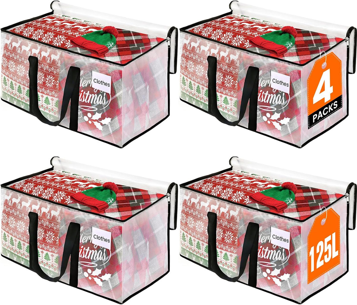 RoomHacks Moving Bags, Heavy Duty Large Storage Bags, 88L, Clear