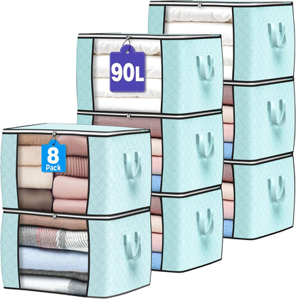 90L Large Storage Bags, Clothes Storage Bins Closet Organizers