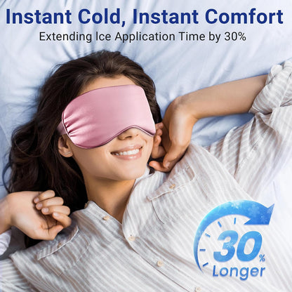 Cooling Eye Mask for Puffy Eyes: Fsa Eligible ltems Hsa, Migraines Headache Fast Relief After Surgery Care Cold Compress, Reusable Face Ice Pack Gel for Dark Circles, Gentle Weighted Sleep Mask Purple