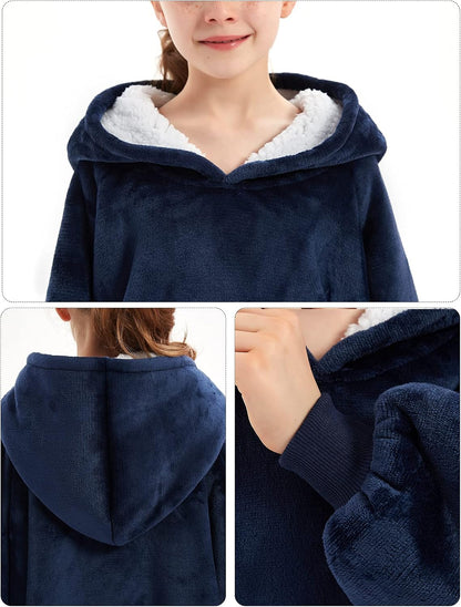 KFUBUO Wearable Blanket Hoodie for Adults Sherpa All Patterns Cat Oversized Sweatshirt Blanket with Pockets for Women