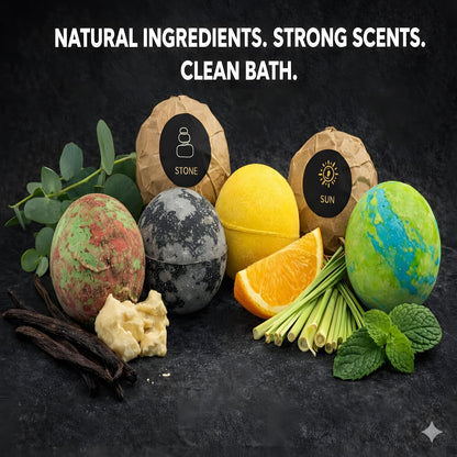 Bath Bombs for Men - Gift Set of 18 Square Shaped Handmade Natural Bath Bombs of 2.5 oz w/Essential Oils, Unique Manly Scents, for Boyfriend, Husband, Father - 18 Pack Square