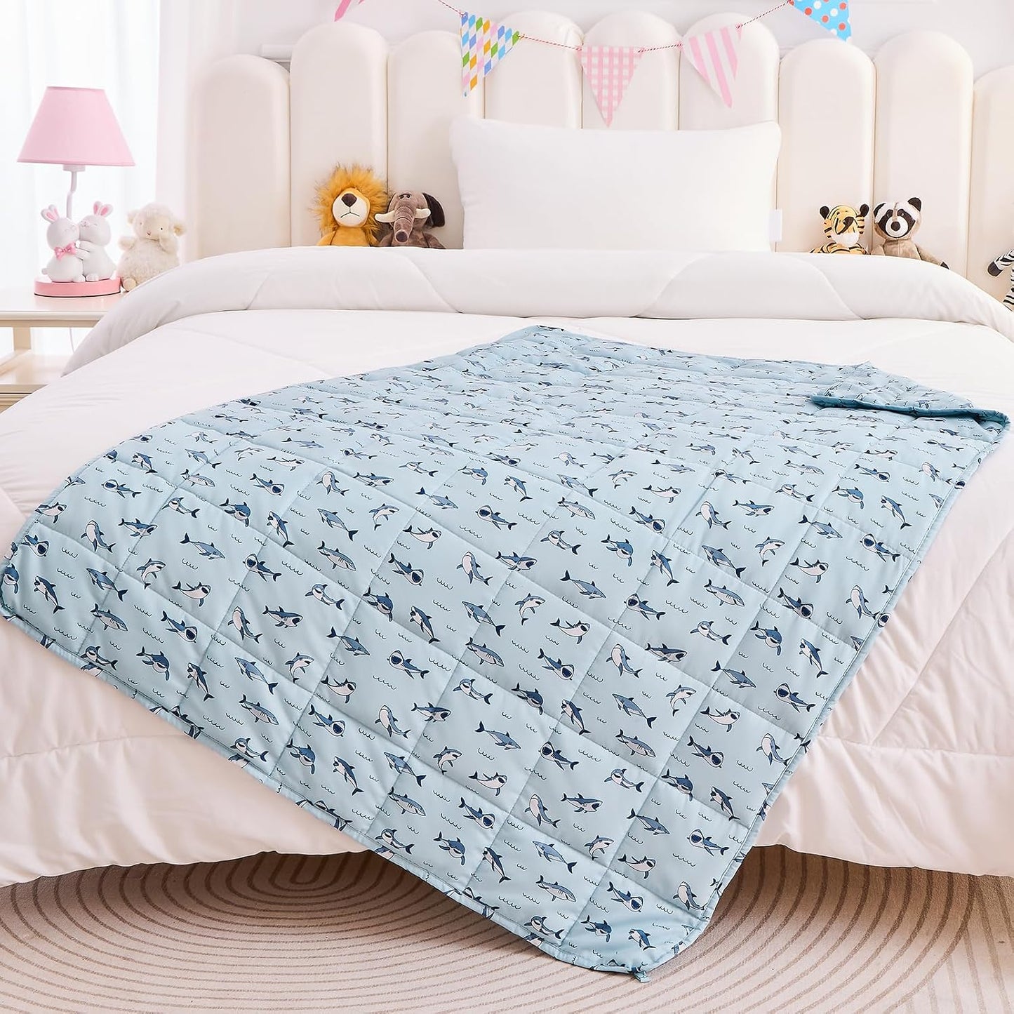 yescool Weighted Lap Pad 2 Pounds Weighted Lap Blanket, Space Plane Small Weighted Blanket, Weighted Throw Blanket Gifts for Travel Indoor Outdoor, 20"x30"