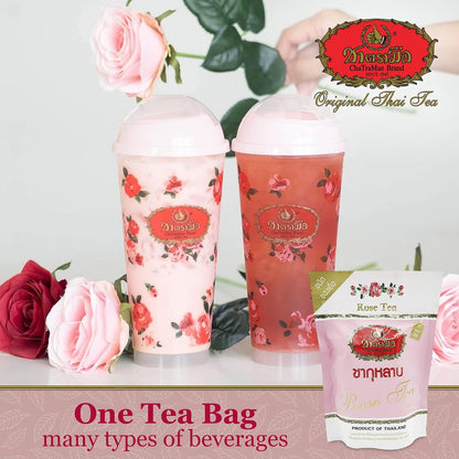 Cha Tra Mue - Thai Milk Tea (Original / Matcha / Gold Aroma / Green Tea) Sanchets 40g x 50 sanchet) (Rose Tea)