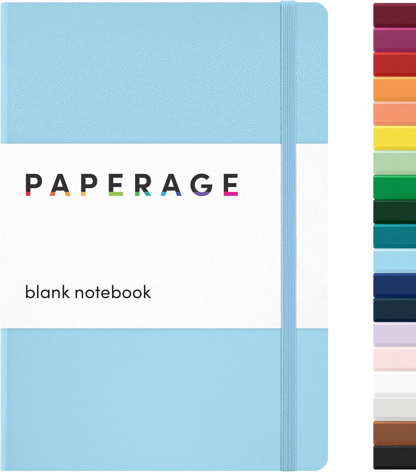 PAPERAGE Lined Journal Notebook, Hardcover Journal for Women & Men, 160 Pages, (5.6 in x 8 in), College Ruled Journaling Notebook for Work, School Supplies & Note Taking, (Black)