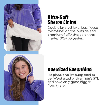 THE COMFY Original | From Shark Tank | Patented | Oversized Sherpa Wearable Blanket Hoodie| Gift for Women & Men | One Size