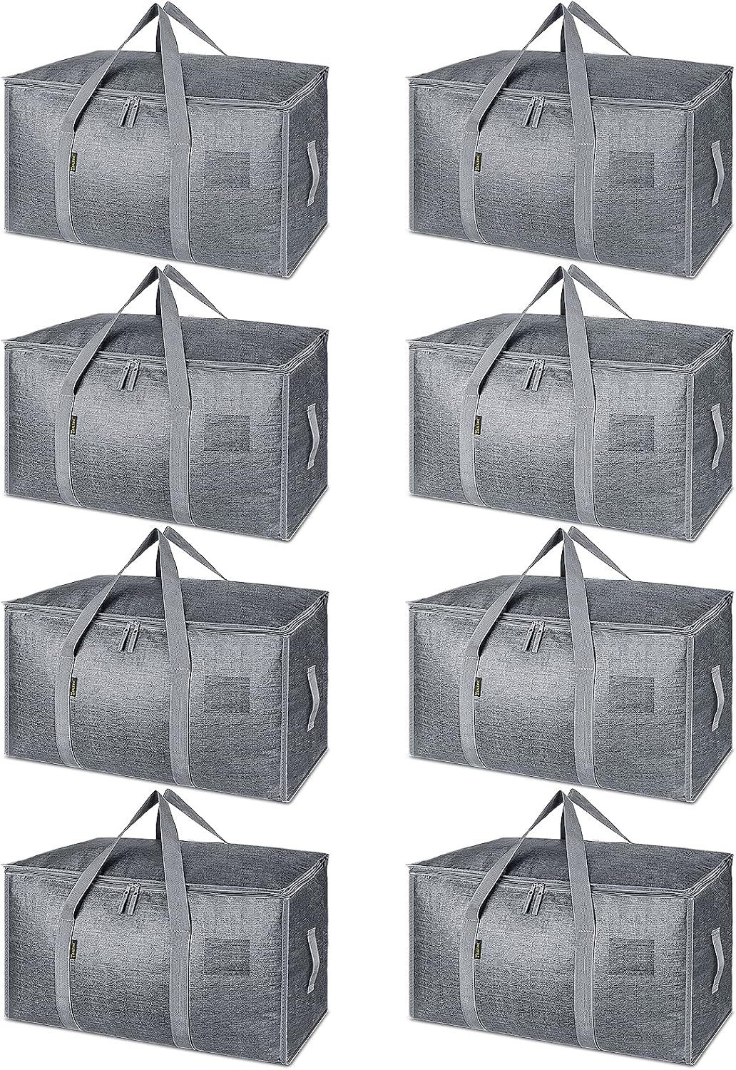 BALEINE Oversized Moving Bags with Reinforced Handles, Heavy-Duty Storage Tote for Clothes, Moving Supplies (Clear)