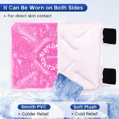 Knee Ice Pack Wrap for Pain Relief Reusable Gel Ice Wrap for Leg Injuries Swelling Knee Replacement Post-Surgery Recovery Adjustable Cold Compression Therapy Wrap for Arthritis