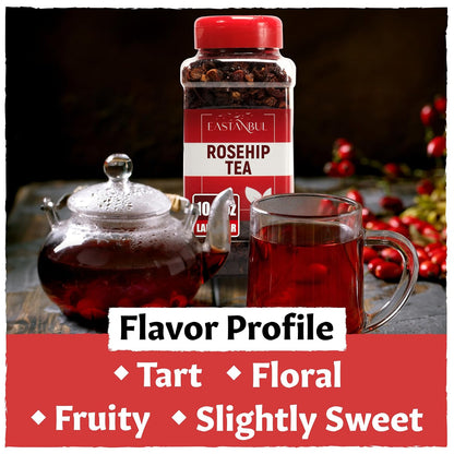 Eastanbul Dried Rose Hips, Loose Leaf Tea, Natural, Gluten Free, 10.5oz