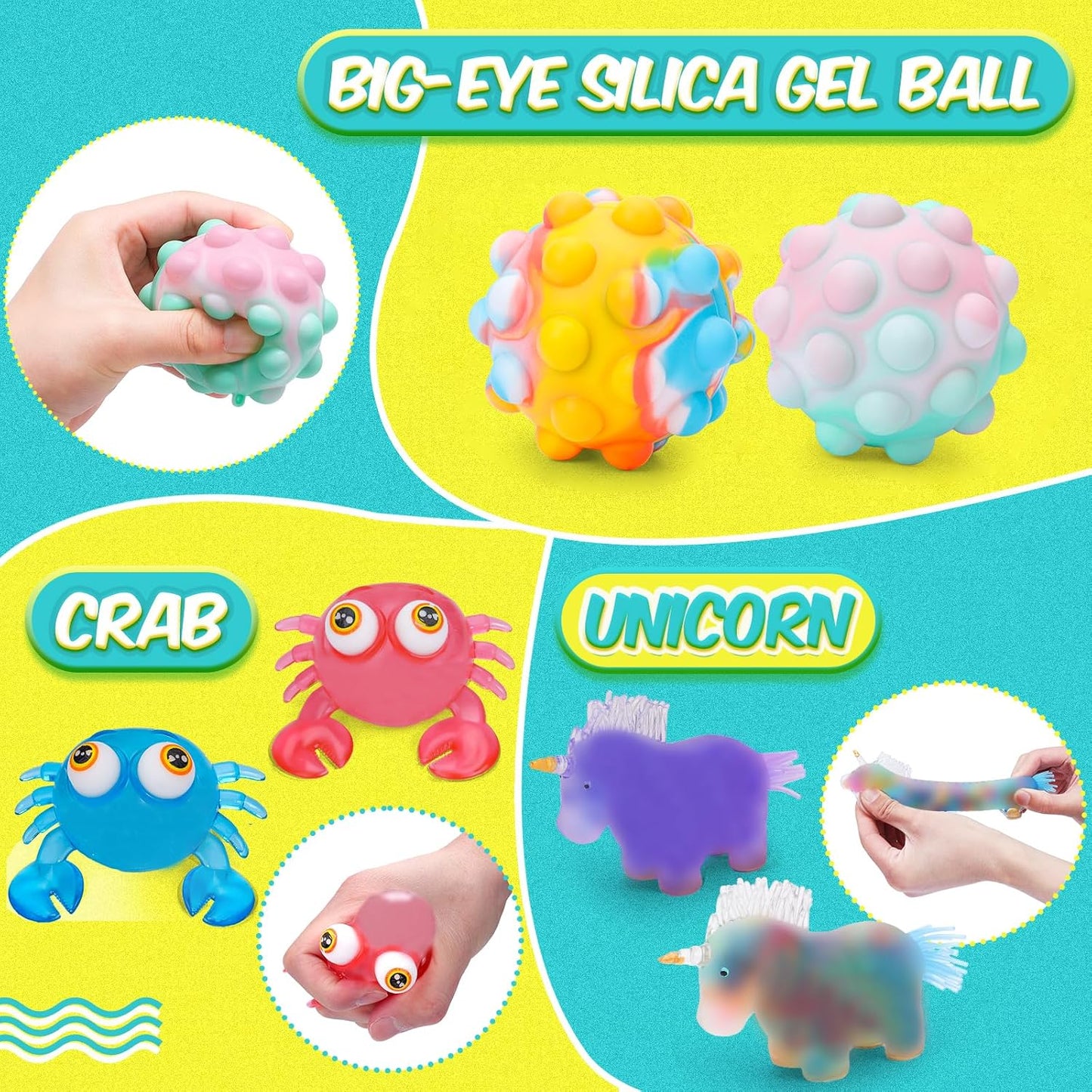 36 Pack Stress Balls, Squishy Balls, Squishy Fidget Stress Relief