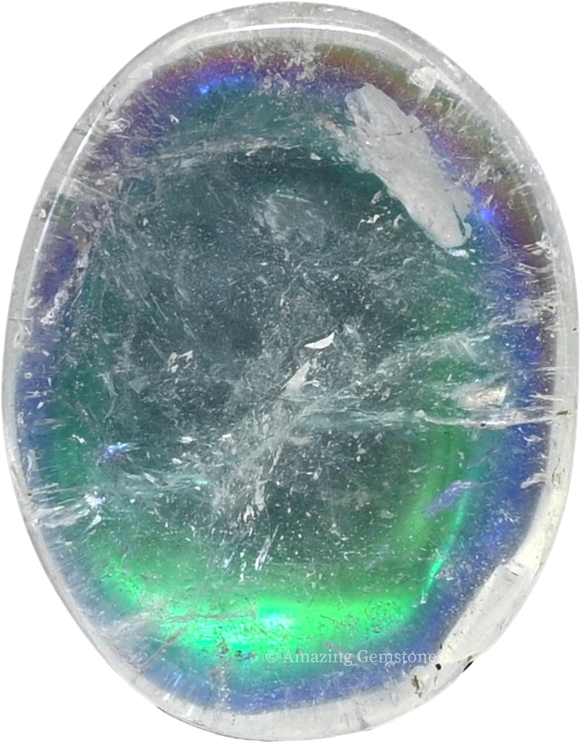 Amazing Gemstone Labradorite Thumb Worry Stone, Anxiety Stone, Healing Crystals - Piedra Crystal Fidget for Gift, Meditation, Calming, Relaxation, Stress Relief - Colors C