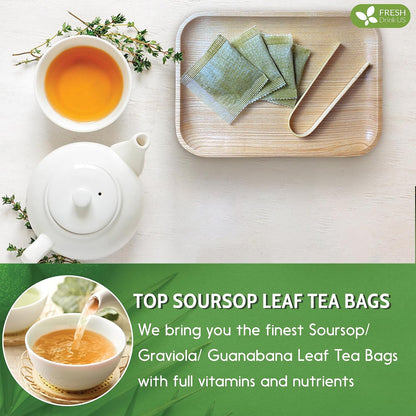 FreshDrinkUS, Premium Soursop Leaf Tea, 15 Count, Pure, Caffeine Free