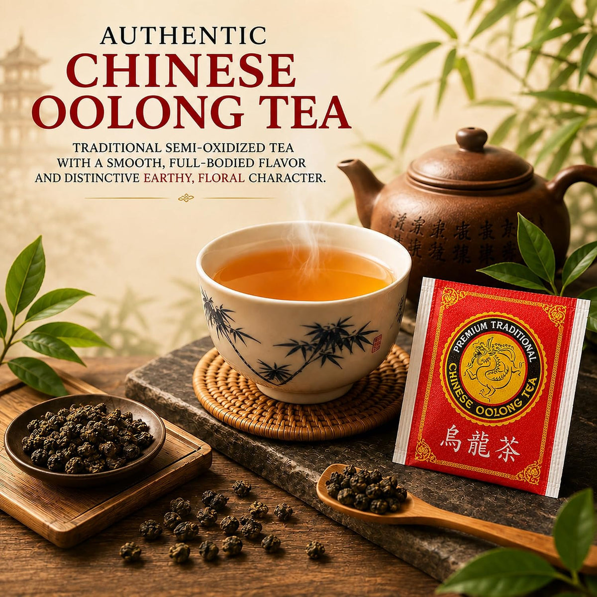 Oolong Tea Bags, Chinese Restaurant Tea, Bulk, 100 Count