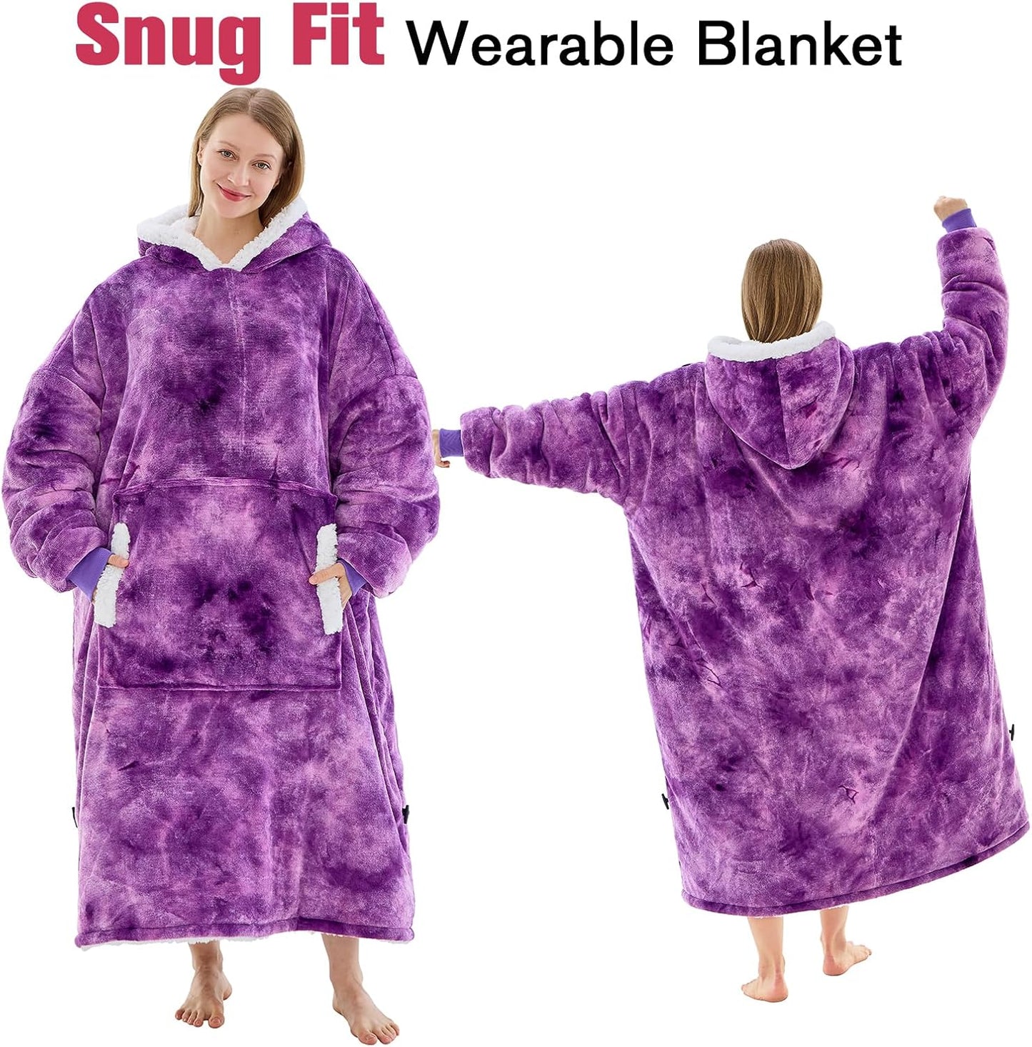 yescool Wearable Blanket Hoodie as Christmas Birthday Gifts for Women Mom - Colors B