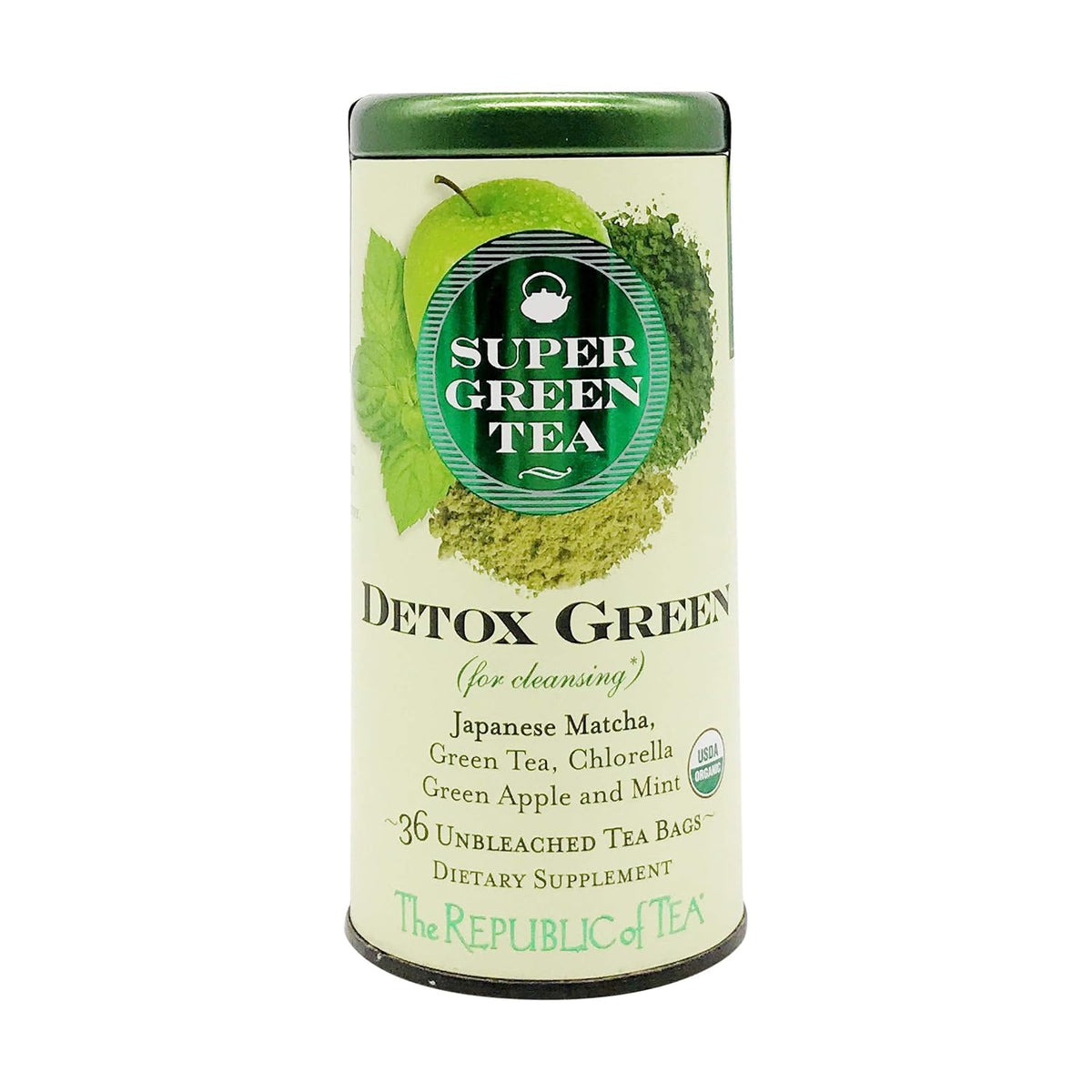 The Republic of Tea SuperGreen Organic Detox Green Tea, 36 Count