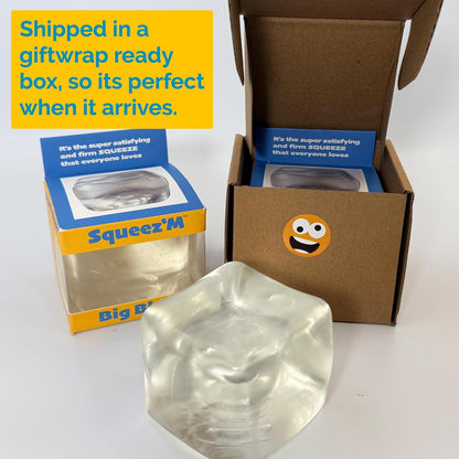Premium Original Big Block Squeez'M Cube – 35% Larger Than The Standard Squishy Cube, Sensory Fidget Toy for Kids & Adults, Stress Relief, Focus & Play – Durable, Gift-Ready – ASTM Certified 3+