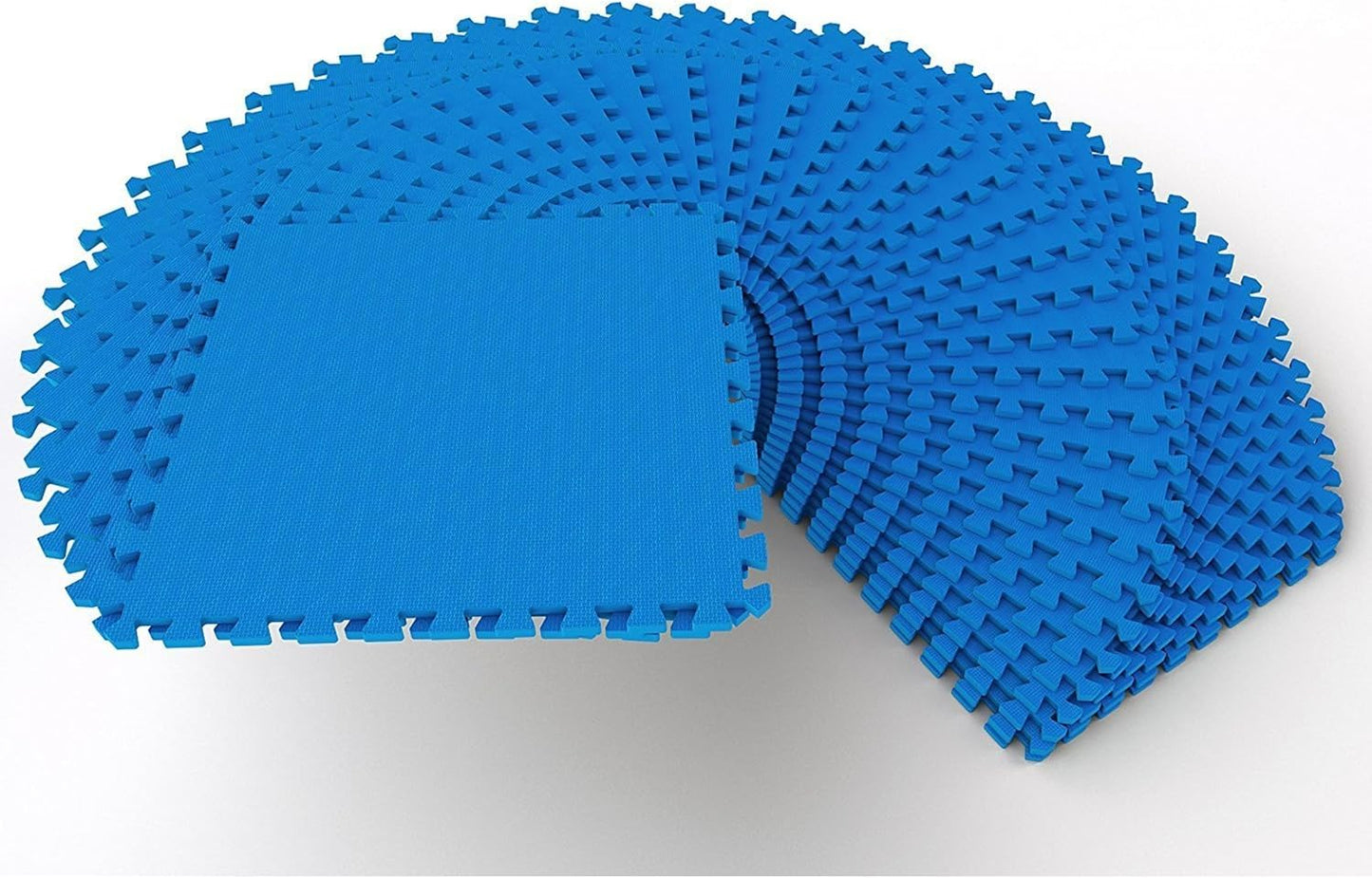 BalanceFrom Puzzle Exercise Mat 1/2" Thick, EVA Interlocking Foam Floor | Tiles for Home Gym, Mat for Home Workout Equipment, Floor Padding for Kids, Black, 24 in x 24 in x 1/2 in, 144 Sq Ft-36 Tiles