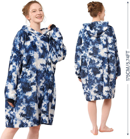 LetsFunny Blanket Hoodie,Oversized Wearable Sherpa Fleece Blanket Sweatshirt,Super Soft Warm Cozy with Giant Pocket,Gifts for Women Men Adults Teenagers, One Size Fits All
