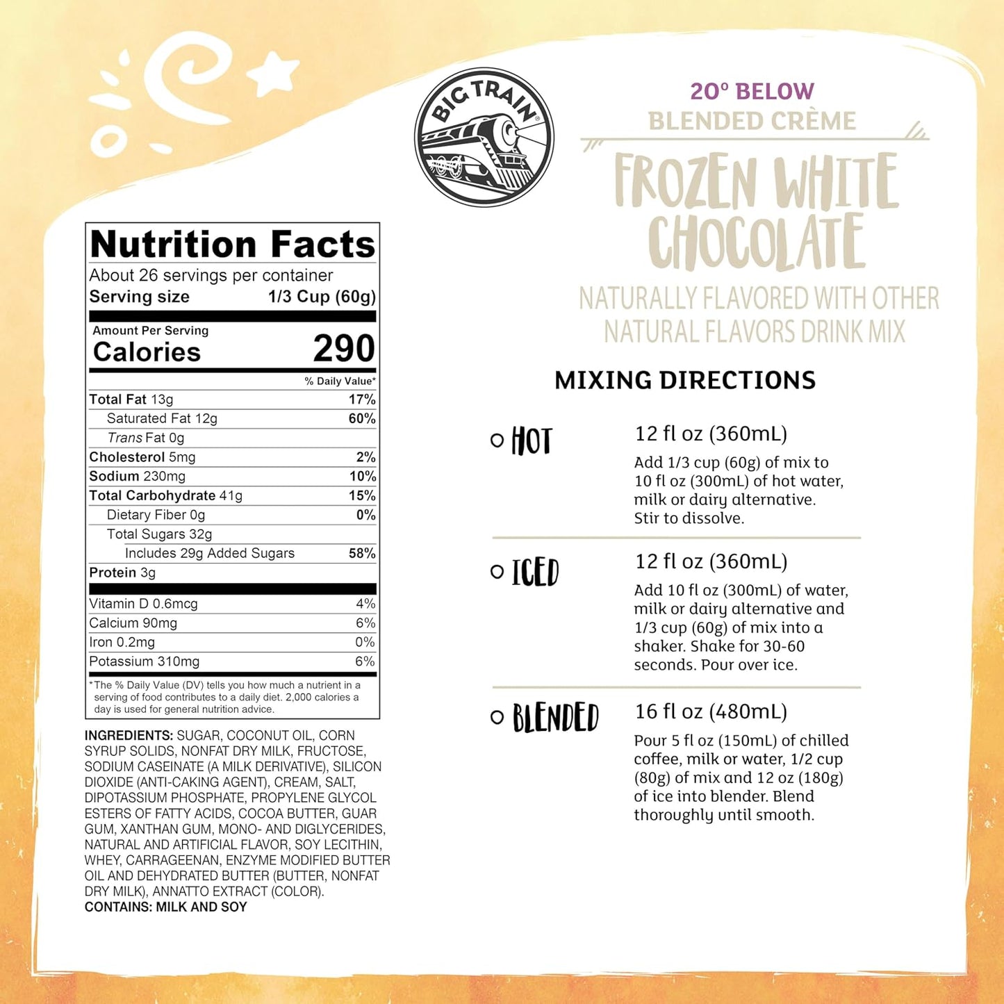 Big Train Spiced Chai Tea Latte Beverage Mix, 1.9 lb (Pack of 1) - Colors B