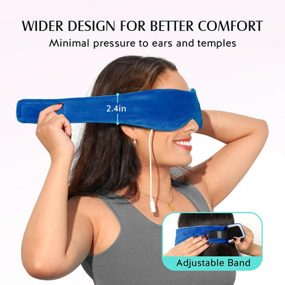 YFONG Heated Eye Mask, Warm Eye Compress Mask for Dry Eyes, USB Electric Heating Pad with Temperature & Timer Control, Dry Sleep Mask for Relax & Reduce Strain Dark Circle Stye Treatment, Blue