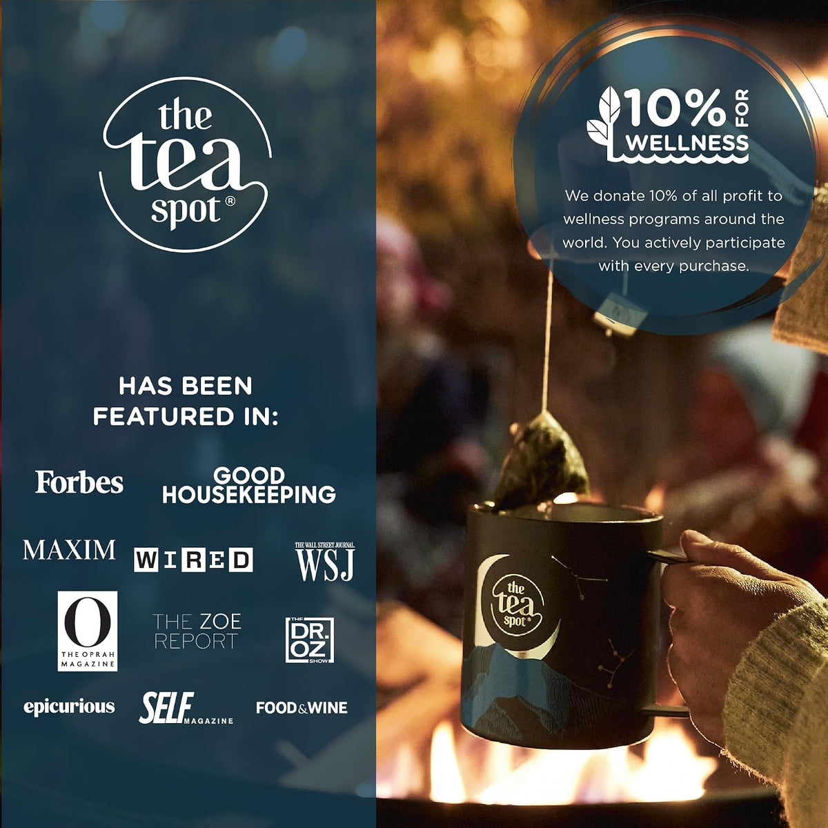 The Tea Spot Organic Lights Out Tea | Caffeine-Free 15 Tea Bags, Pack of 1