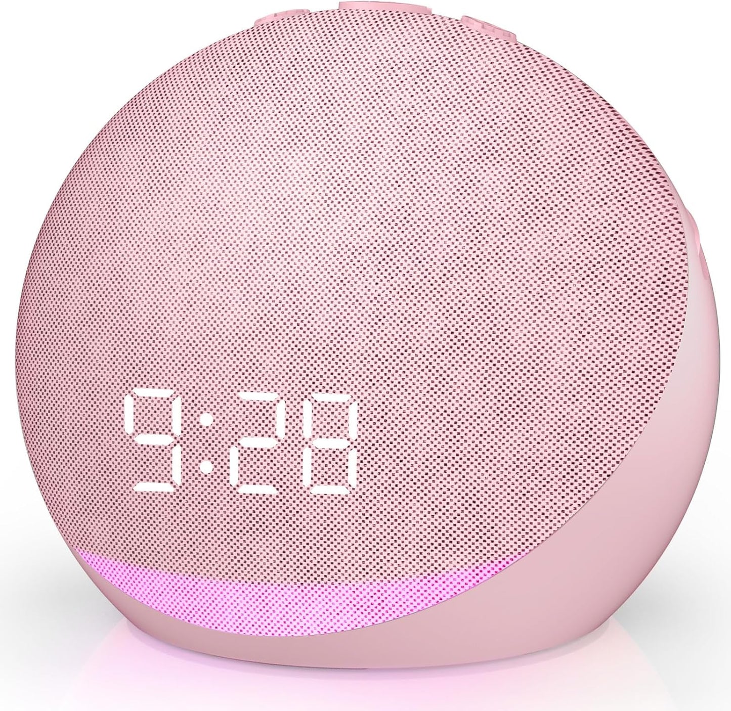 Sound Machine Alarm Clock for Bedroom: 25 Natural Sleep Sounds - White Noise Machine for Adults Kids Baby - Gentle Wake Up Alarm with Bluetooth Speaker - Putty