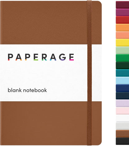 PAPERAGE Lined Journal Notebook, Hardcover Journal for Women & Men, 160 Pages, (5.6 in x 8 in), College Ruled Journaling Notebook for Work, School Supplies & Note Taking, (Black)