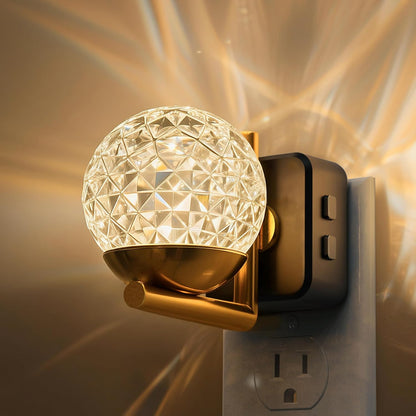 L LOHAS LED Night Lights Plug into wall, Amber Night Light with Adjustable Brightness, Plug in NightLight with Auto Light Sensor, Wall Sconce-Style Design Night Light for Bathroom,Hallway, 2 Pack