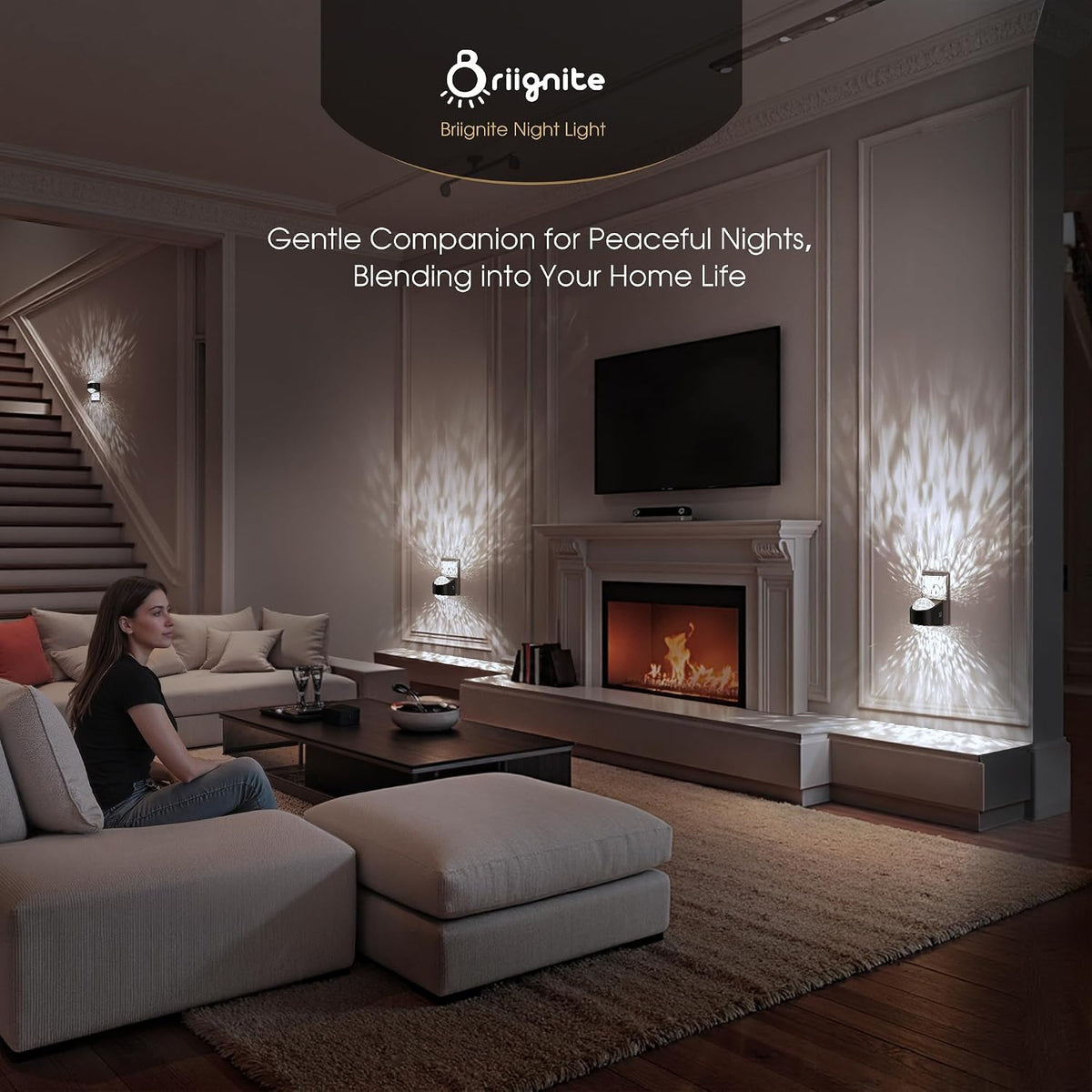 Briignite Night Light,Night Lights Plug into Wall,LED Projector Night Light