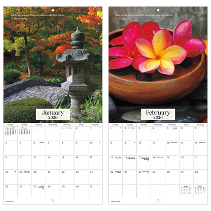 2026 Zen Mini Wall Calendar