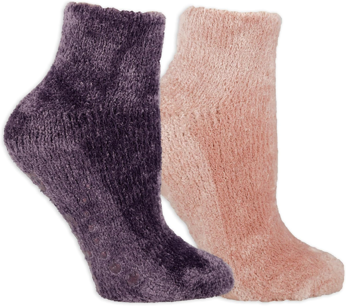 Dr. Scholl's Womens Low Cut Soothing Spa - Lavender & Vitamin E Infused 2 3 Pair Packs Bottom Grippers Sock, Blue, Pink/Blue, 4-10 US