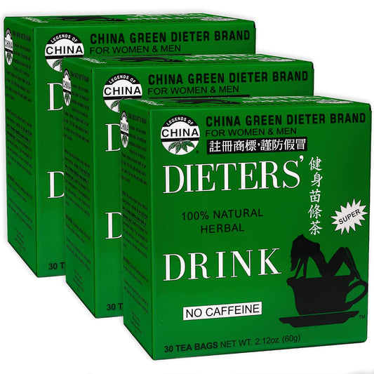 Uncle Lee's Senna Tea 3-Pack, Green Dieter's Drink, 30 Count Ea