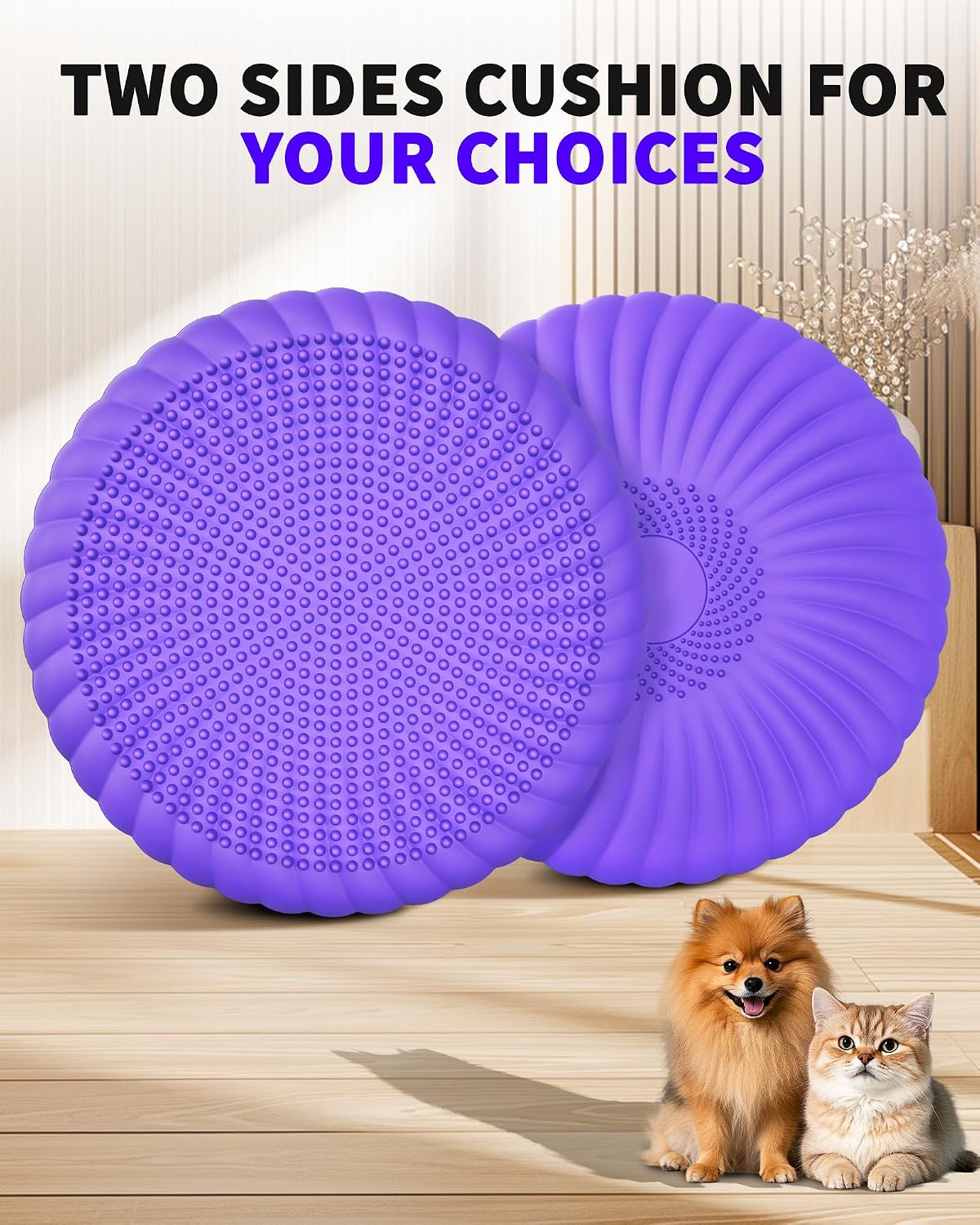 Wobble Cushion with Inflation Pump - Wobble Disk Balance Disc Wiggle Seat for Sensory Kids, Balance Pads