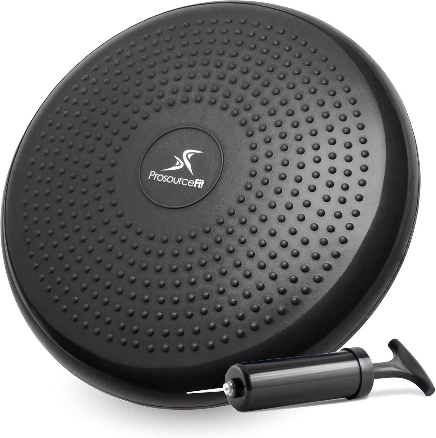 ProsourceFit Core Balance Disc Trainer, 14” Diameter with Pump for Fitness, Balance Training, or Seating; Wobble Board for Core Stability; Flexible Floor Cushions