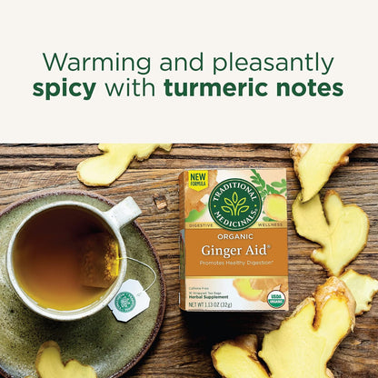 Traditional Medicinals Organic Lemon Ginger Tea, 1.13 Oz, 16 Count