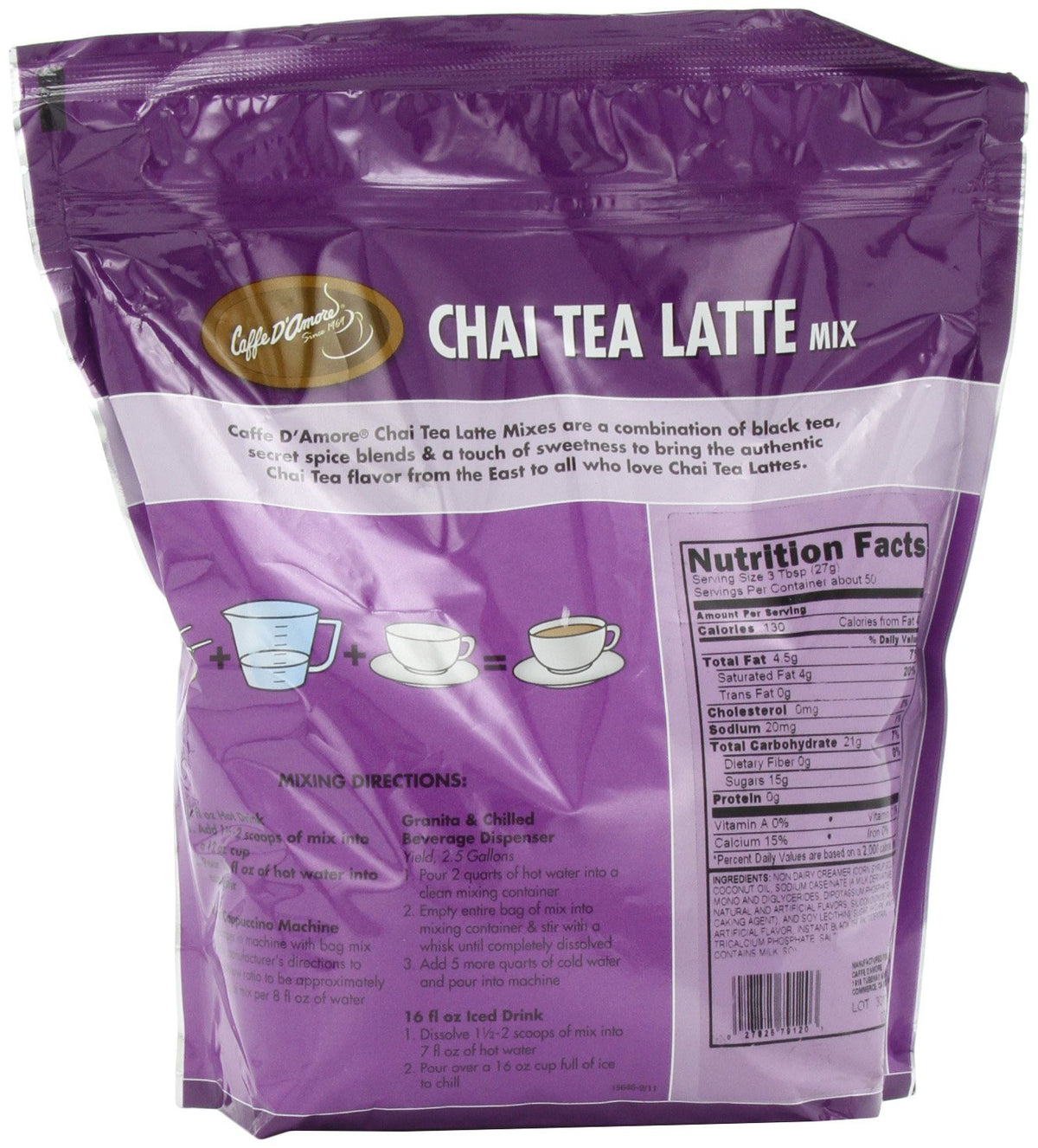 Chai Amore East India Spice Tea Latte Blended Drink Mix, 3 Pounds