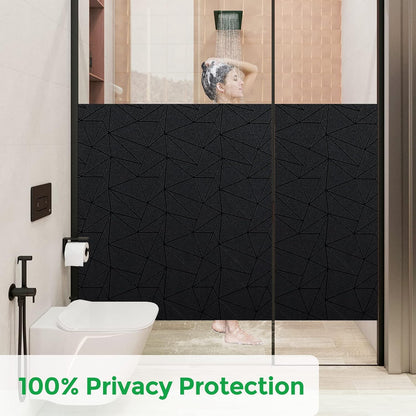 Coavas Blackout Window Privacy Film, Geometric Pattern, 11.8" x 78.7"