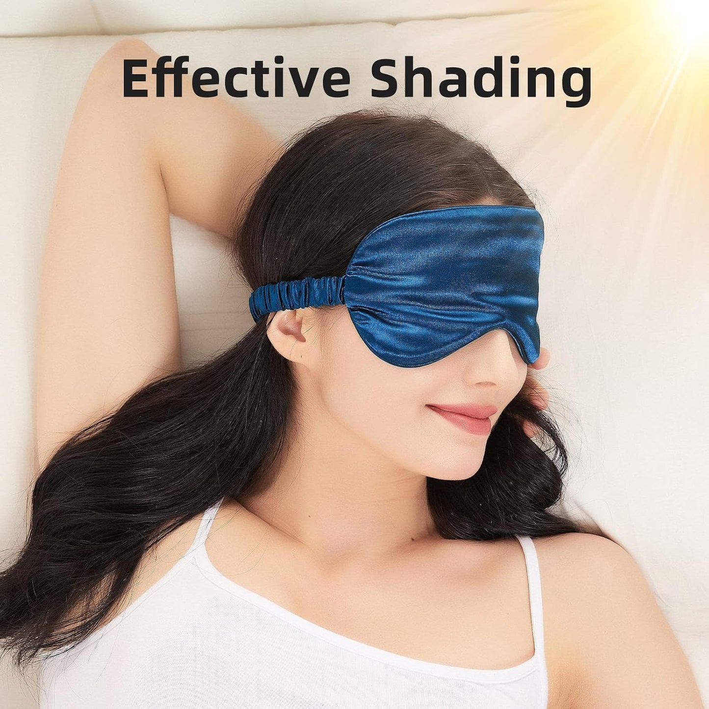 LERSVICVIL Sleep Mask 4 Pack Silk Eye Cover Soft Satin Blindfold Elastic Strap Night Eyeshade Travel Nap for Women Men