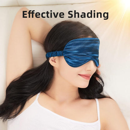 LERSVICVIL Sleep Mask 4 Pack Silk Eye Cover Soft Satin Blindfold Elastic Strap Night Eyeshade Travel Nap for Women Men