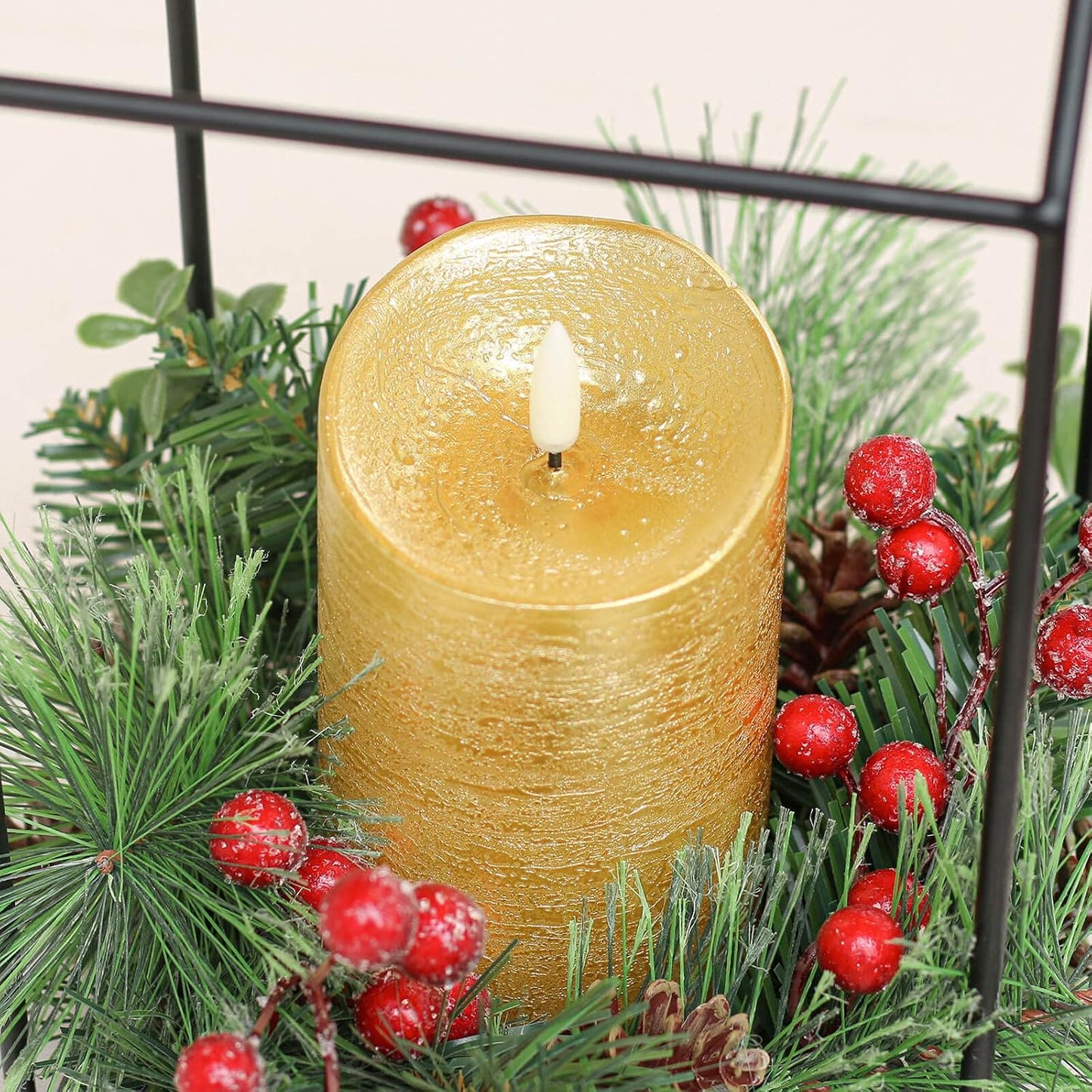 ANGELLOONG Flickering Flameless Candles, Realistic Battery Operated Candles with Remote and Timer, Set of 3 LED Candles for Fall Room Home Wedding Decor Centerpieces Table Party Christmas Decorations